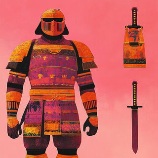 Cinemarionette style, Midjourney V6.1: concept art character design of retropunk steam knight