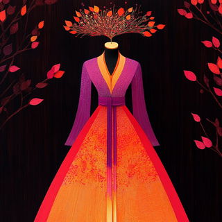 Cinemarionette style, Midjourney V6.1: haute-couture fashion outfit