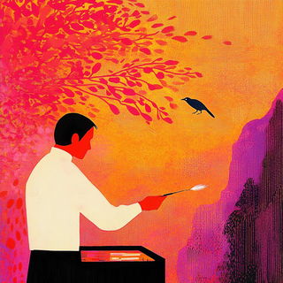Cinemarionette style, Midjourney V6.1: editorial illustration for popular scientific magazine cover