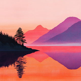 Cinemarionette style, Midjourney V6.1: realistic landscape photograph of quiet dawn