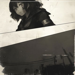 Storybook Signpaint style, Midjourney V6.1: black-and-white manga comic strip