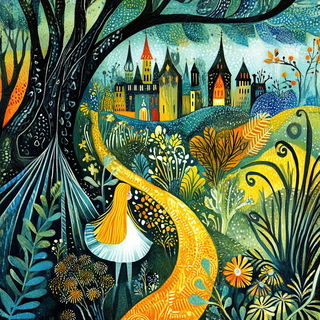 Botanotype style, Midjourney V6.1: retro fairy-tale illustration