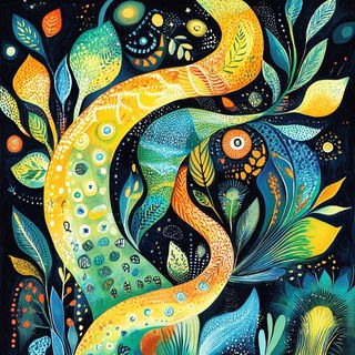 Botanotype style, Midjourney V6.1: creative pattern composition