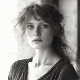 Chlorofiligree style, Midjourney V6.1: photographic portrait of female protagonist