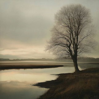 Verdant Archipelago style, Midjourney V6.1: realistic landscape photograph of quiet dawn