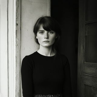 Sunscarab style, Midjourney V6.1: photographic portrait of female protagonist