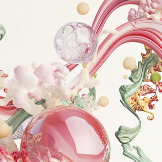 Castleviolet style, Midjourney V6.1: abstract 3D render