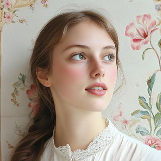 Castleviolet style, Midjourney V6.1: photographic portrait of female protagonist