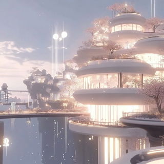 Inkscenic style, Midjourney V6.1: megacity with futuristic bioarchitecture
