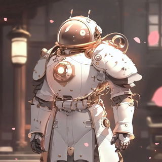 Inkscenic style, Midjourney V6.1: concept art character design of retropunk steam knight