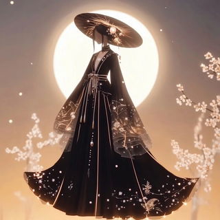 Inkscenic style, Midjourney V6.1: haute-couture fashion outfit