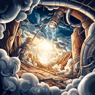 Crestcut style, Midjourney V6.1: editorial illustration for popular scientific magazine cover