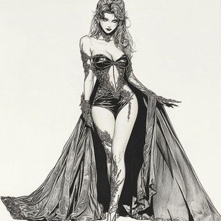 Cairnwork style, Midjourney V6.1: haute-couture fashion outfit