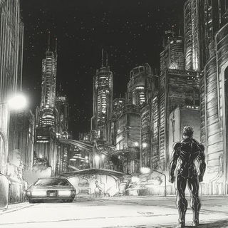 Cairnwork style, Midjourney V6.1: cinematic shot from sci-fi movie