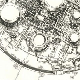 Cairnwork style, Midjourney V6.1: technical infrastructure blueprint schematics