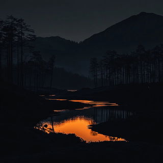 Busunder Giant style, Midjourney V6.1: realistic landscape photograph of quiet dawn