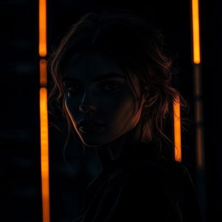 Busunder Giant style, Midjourney V6.1: photographic portrait of female protagonist
