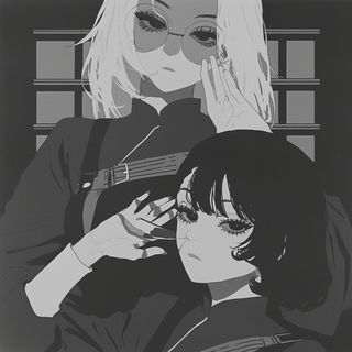 Triangular Chromapatch style, Midjourney V6.1: black-and-white manga comic strip