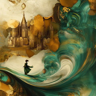 Facetflux style, Midjourney V6.1: retro fairy-tale illustration