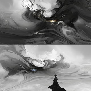 Facetflux style, Midjourney V6.1: black-and-white manga comic strip
