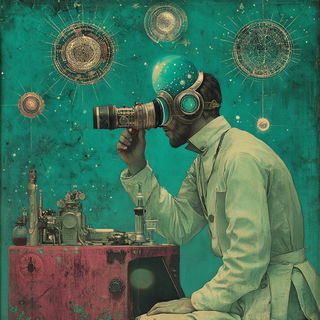 Celluloid Elementalism style, Midjourney V6.1: editorial illustration for popular scientific magazine cover