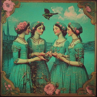 Celluloid Elementalism style, Midjourney V6.1: classical 18th-century oil painting