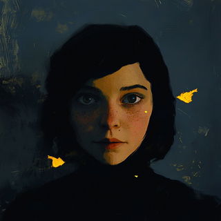 Cardiomegapolis style, Midjourney V6.1: photographic portrait of female protagonist