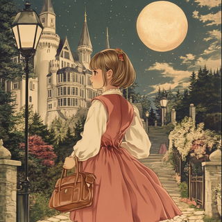 Redshift Tangle style, Midjourney V6.1: retro fairy-tale illustration