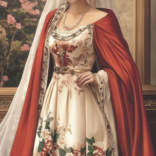 Redshift Tangle style, Midjourney V6.1: haute-couture fashion outfit
