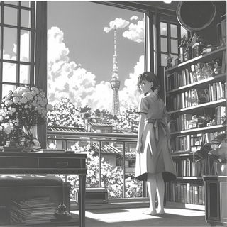 Redshift Tangle style, Midjourney V6.1: black-and-white manga comic strip