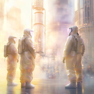 Chromapuppetism style, Midjourney V6.1: cinematic shot from sci-fi movie