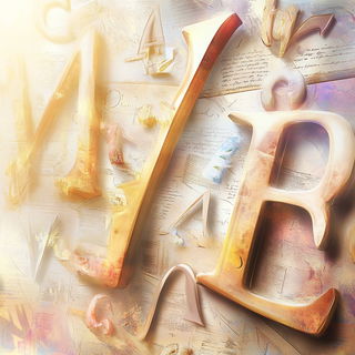 Chromapuppetism style, Midjourney V6.1: typographic composition with large letters