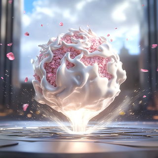 Celpaint Menagerie style, Midjourney V6.1: abstract 3D render