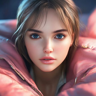 Celpaint Menagerie style, Midjourney V6.1: photographic portrait of female protagonist