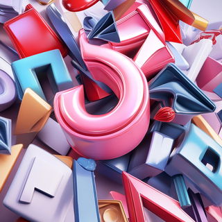 Celpaint Menagerie style, Midjourney V6.1: typographic composition with large letters