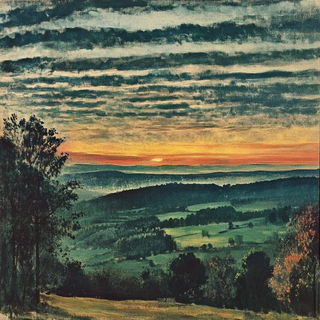 Palimask style, Midjourney V6.1: realistic landscape photograph of quiet dawn