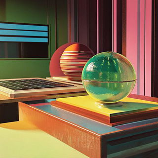 Chaharbagh Populuxe style, Midjourney V6.1: abstract 3D render