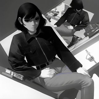 Chaharbagh Populuxe style, Midjourney V6.1: black-and-white manga comic strip