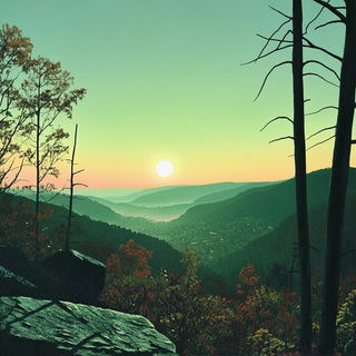 Chaharbagh Populuxe style, Midjourney V6.1: realistic landscape photograph of quiet dawn