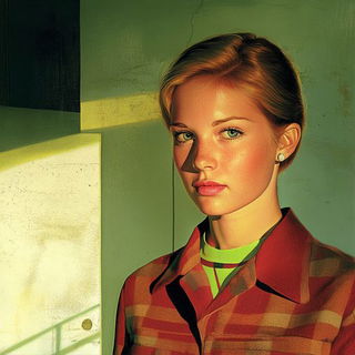 Chaharbagh Populuxe style, Midjourney V6.1: photographic portrait of female protagonist