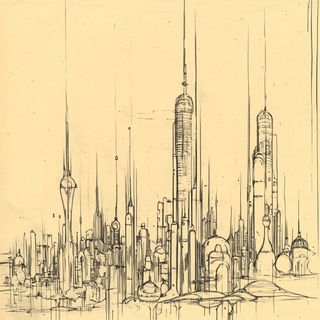 Umbrawick style, Midjourney V6.1: megacity with futuristic bioarchitecture