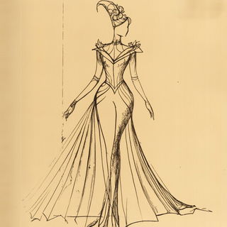 Umbrawick style, Midjourney V6.1: haute-couture fashion outfit