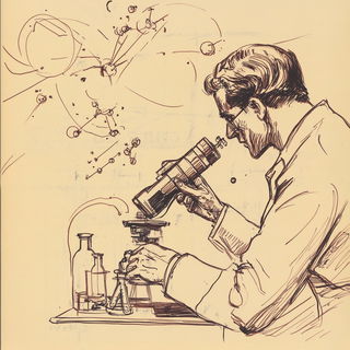 Umbrawick style, Midjourney V6.1: editorial illustration for popular scientific magazine cover