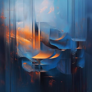 Cloudbank Intermezzo style, Midjourney V6.1: creative pattern composition