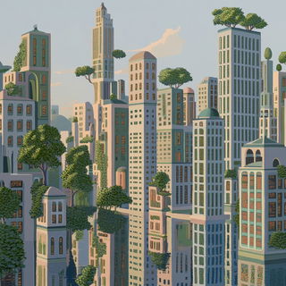 Tealwind Expeditionary style, Midjourney V6.1: megacity with futuristic bioarchitecture