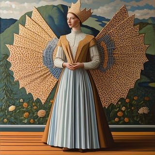 Tealwind Expeditionary style, Midjourney V6.1: haute-couture fashion outfit