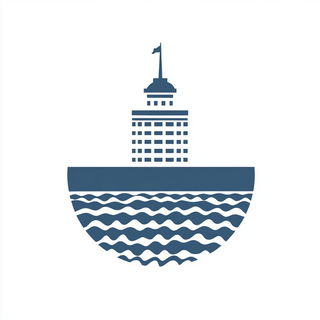 Tealwind Expeditionary style, Midjourney V6.1: bold minimalist logo design for Istanbul city municipal services