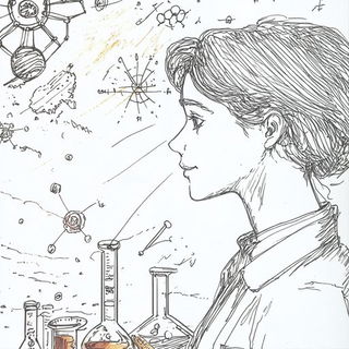 Blackcoat Joinery style, Midjourney V6.1: editorial illustration for popular scientific magazine cover