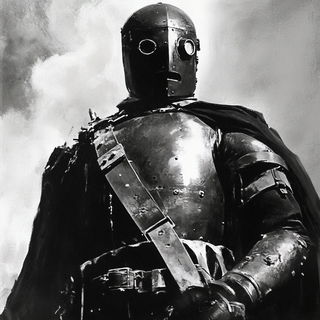 Fableweft style, Midjourney V6.1: concept art character design of retropunk steam knight