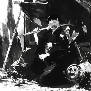 Fableweft style, Midjourney V6.1: black-and-white manga comic strip